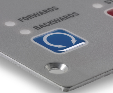 SR Switch metal facisa panel with forwards and backwards as text on the fascia