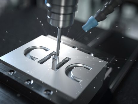 CNC milling of the letters cnc